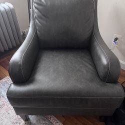 Faux Leather Armchair