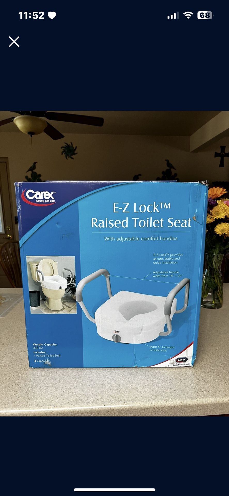 E-Z Lock Raised Toilet Seat