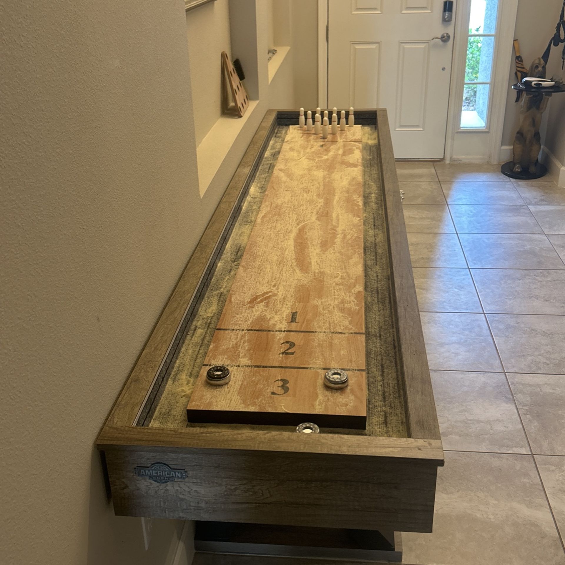 9ft Shuffleboard Table with Accessories 
