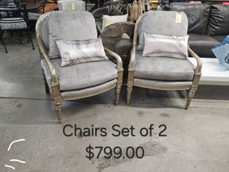 Set of 2 Upholstered Accent Chairs We are located at 2811 East Bell road. Another Time Around Furniture.