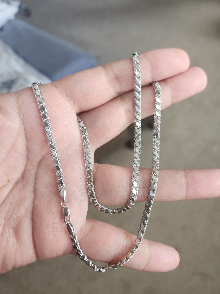 18K Pure Whitegold Chain
