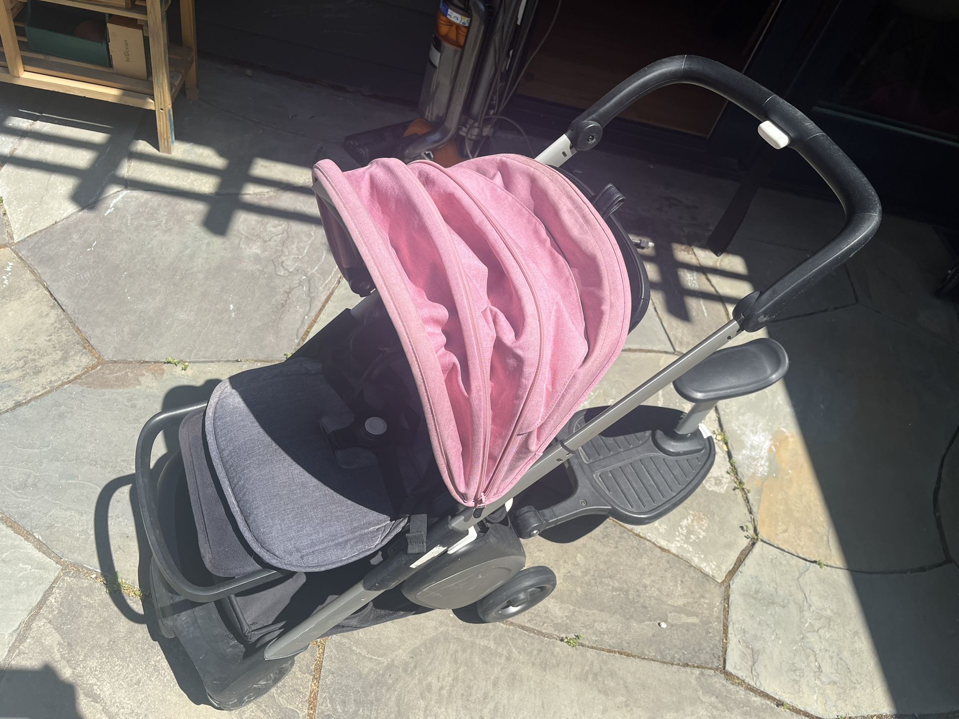 Bugaboo ant stroller with wheeled board for siblings