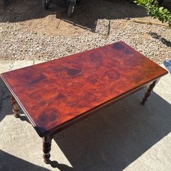 Wood coffee table