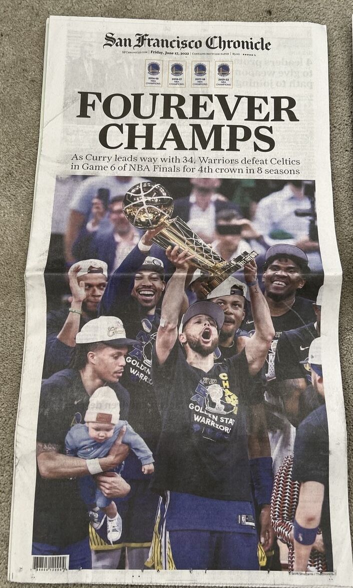 Golden State Warriors Championship Newspaper