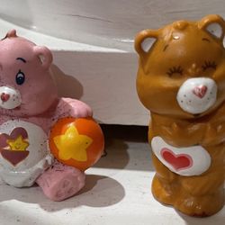 1983/1984 Vintage  AMERICAN GREETINGS CARE BEARS PINK HUGS Brown Tender Heart