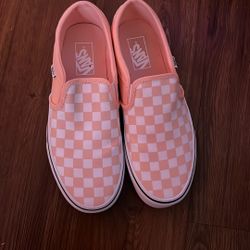 Brand: Vans. Color: Pink And White Checkers. Size: 9.5 Women