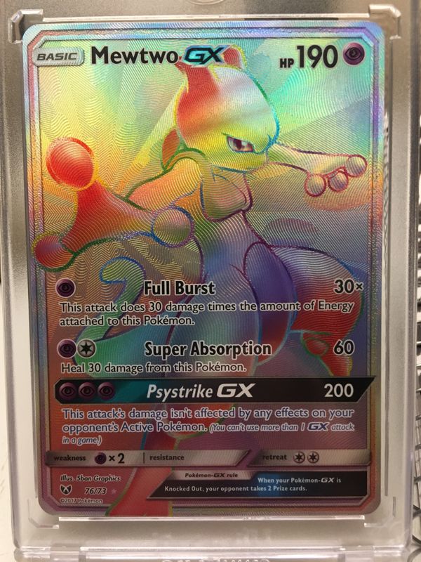Mewtwo GX Hyper Rare Rainbow card 76/73 for Sale in NW PRT
