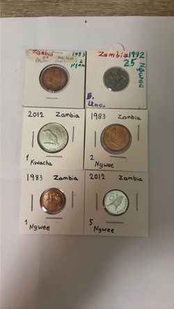 Zambia 🇿🇲 Coins (lot of 6)
