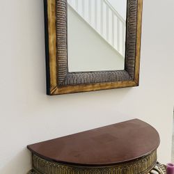 Corner Console Table With Mirror 