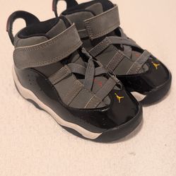 Jordan 6 Rings Baby Sneakers Gray Black Synthetic Size 6C