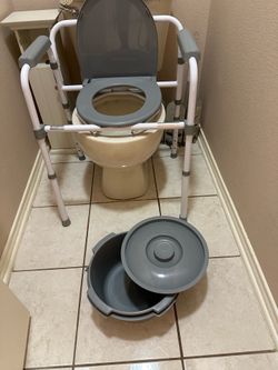 Disability Toilet seat and pot.