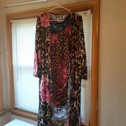 Brand New Floral-Lace Two Piece Dress With Long Jacket Size Small With Tag