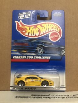 Hot Wheels FERRARI 355 CHALLENGE - 2000 #162 - Yellow, METAL Base