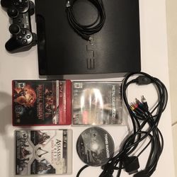 PS3, used with 5 games, one controller.