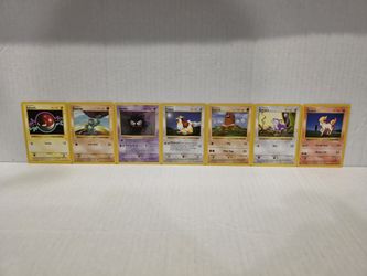 7 Base Set SHADOWLESS Pokémon Cards