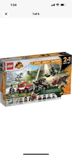 LEGO Jurassic World Dino Combo Pack 66774 Toy Value Pack, 2 in 1  Triceratops and Velociraptor Gift Set, Jurassic World Toy with Dinosaur and  Truck