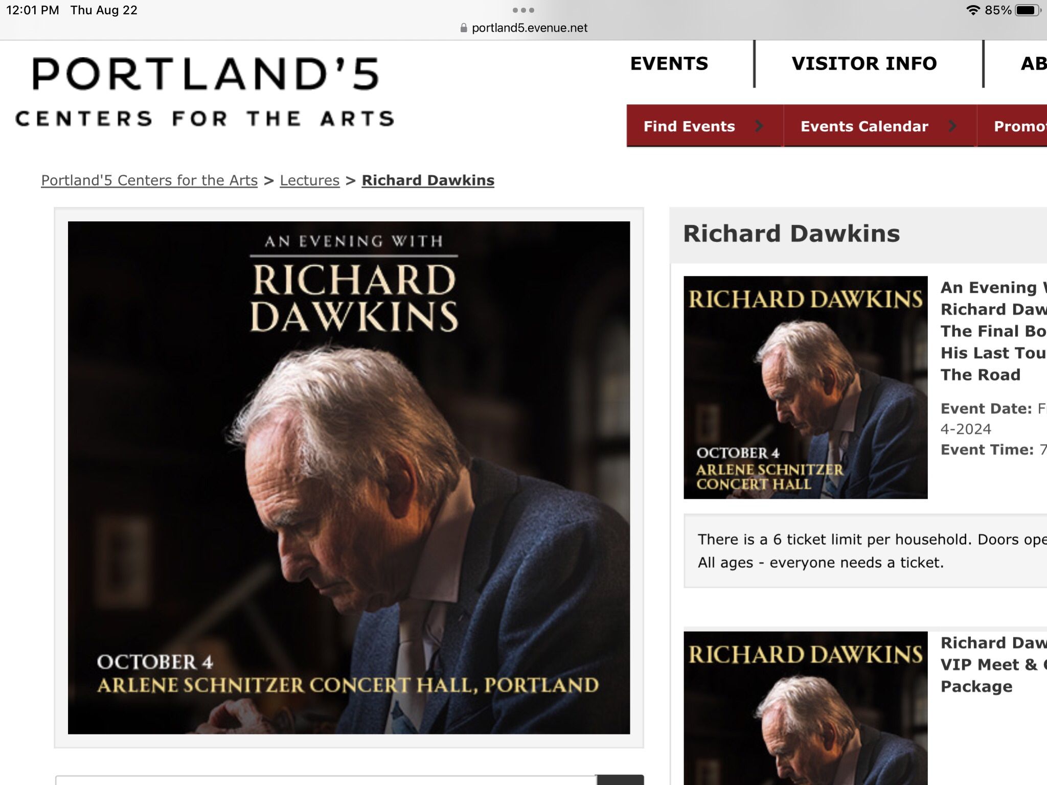 Richard Dawkins- The Final Bow Tour