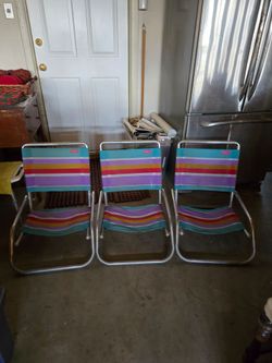 Beach chairs, low profile
