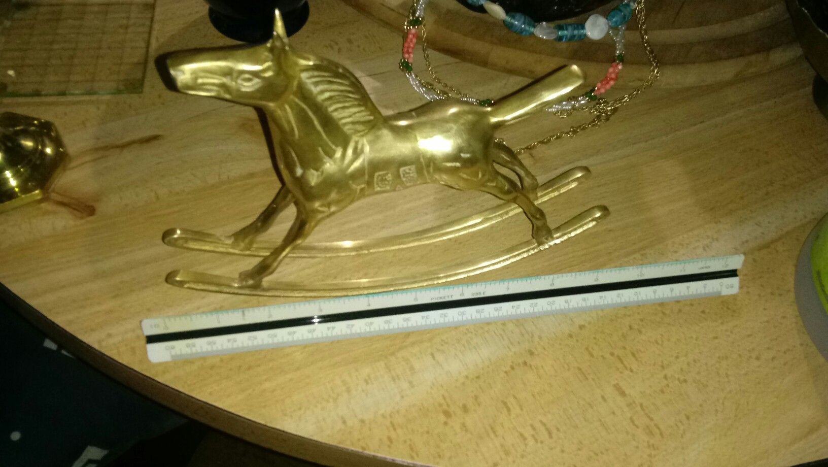 Brass rocking horse