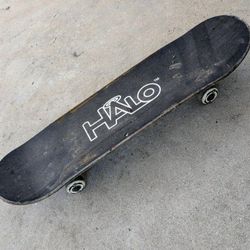 HALO Skateboard - Used - Board Is 8 In X 29 -1/2 -• Skateboards, Outside Sports, Skating, Extreme Sports, Sporting Goods, Skateboarding, Extreme Sport