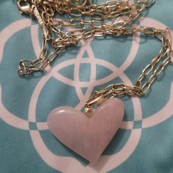 Kendra Scott Poppy Quartz Rose/Gold long necklace $40