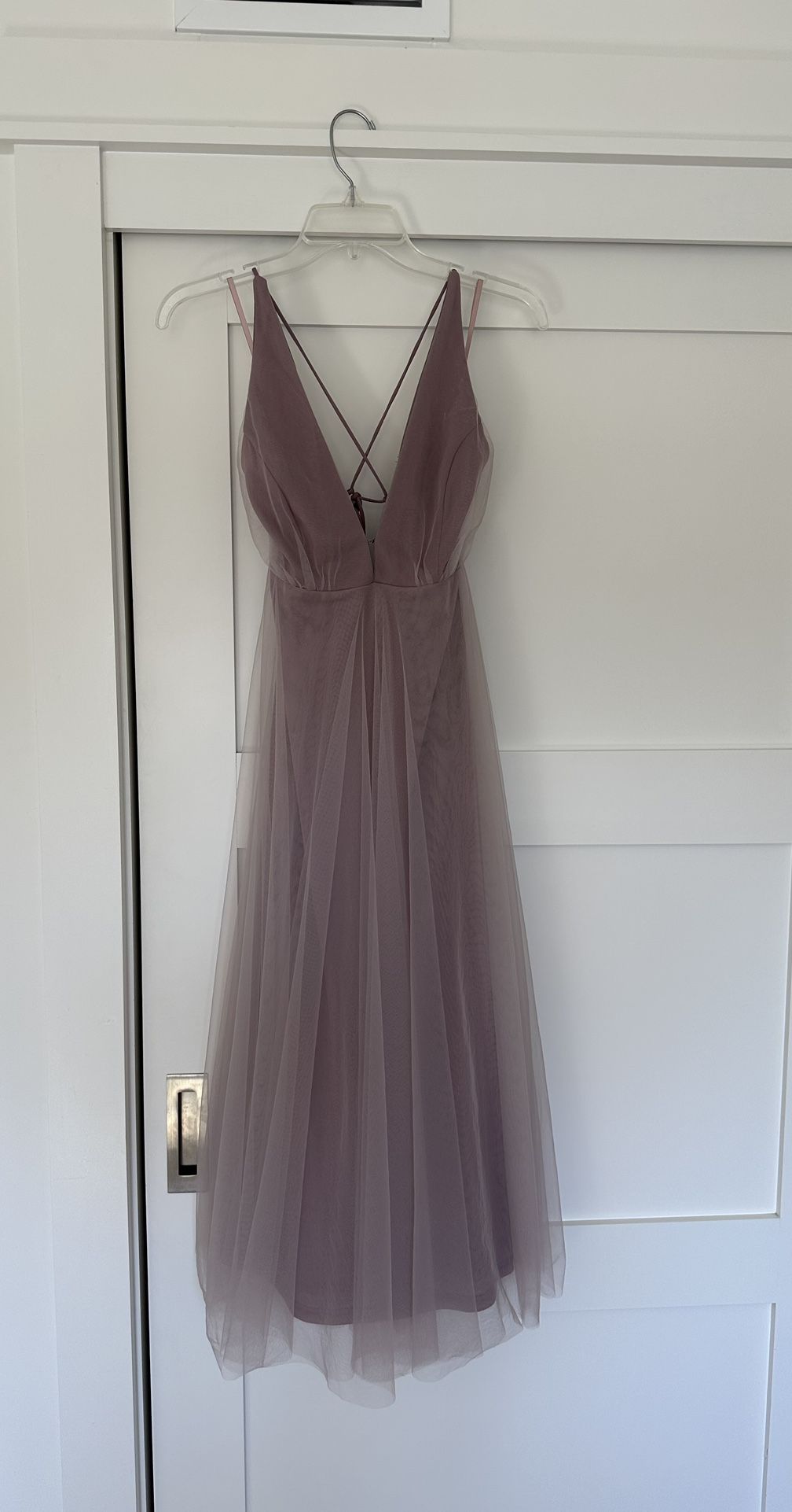 Mable Lilac / Purple/ Lavender Tulle Midi Dress Size M