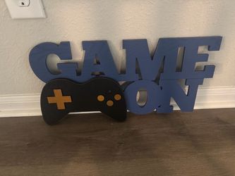 Game On Wooden Wall Sign Decor