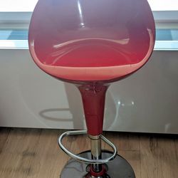 Red Swivel Bar Chair 
