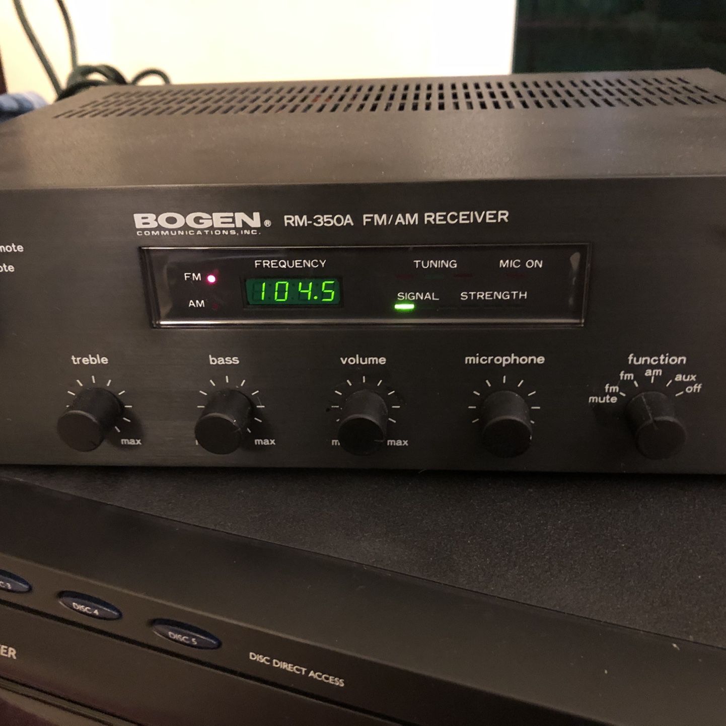Bogen RM 350A FM/AM Receiver