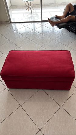 Red ottoman
