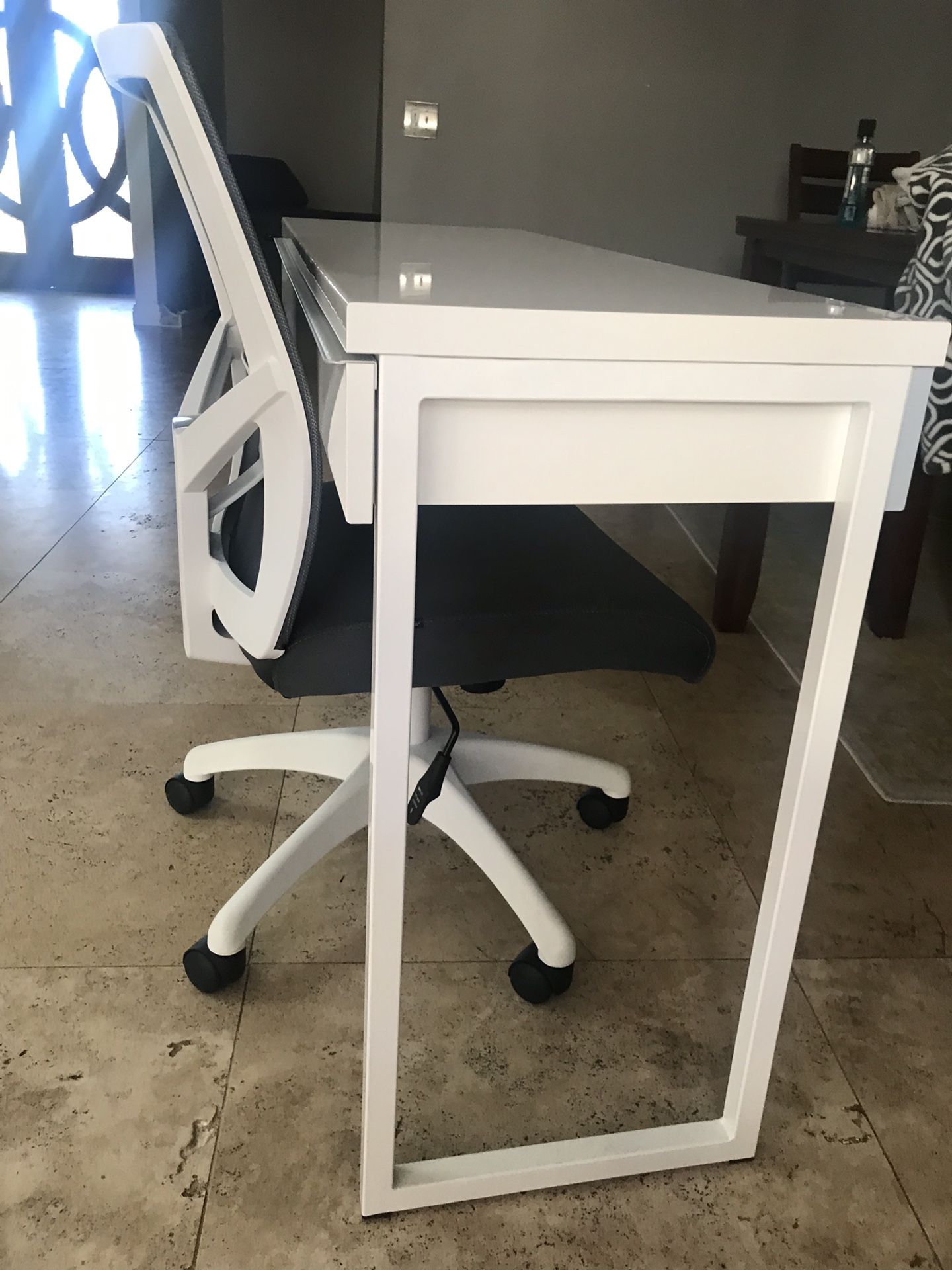 IKEA desk with 2 drawers and matching chair from staples