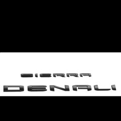 Sierra Denali Decals In Matte Black For 1500, 2500, 3500 HD Trucks