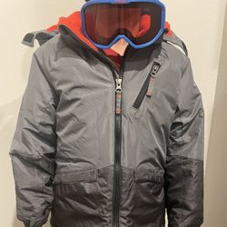 Kid’s Snowboard Jacket and Goggles
