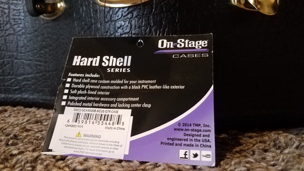 OnStage hard shell guitar case