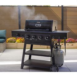 Charbroil Performance Series Parrilla de Gas Savormax de 4 Quemadores con Quemador Lateral