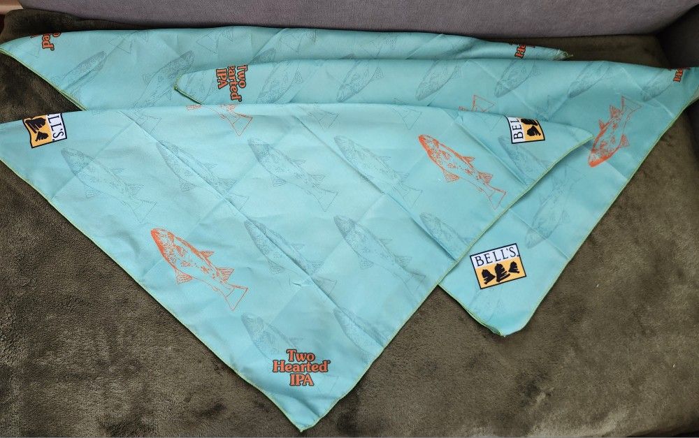 Lot Of 3 Bell's Two Hearted IPA Beer Novelty Bandanas 