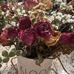 Dried Flowers With Pot 