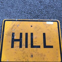 Hill Metal Street Sign