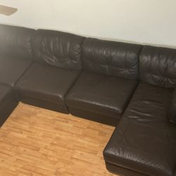 Leather Sectional Couch 