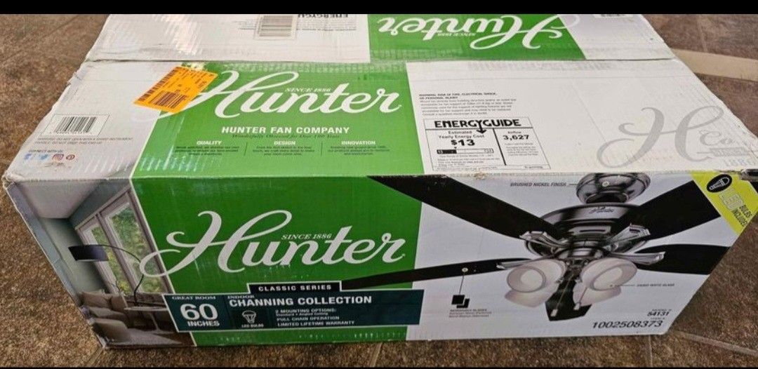 Hunter
Channing 60 in. LED Indoor Brushed Nickel Ceiling Fan with Light Kit