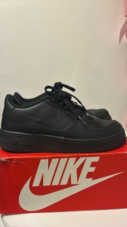 Nike Air Force 1 Low LE "Triple Black" in Grade School sizing (Style Code: ⁠FV5951-001⁠, Size 7Y),