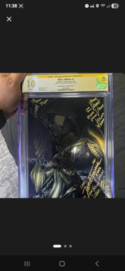 White Widow #7 Black Metal CGC 10 GOLD Signed and Sketched By Jamie Tyndall