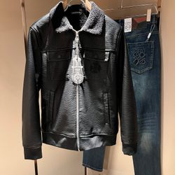 Chrome Hearts Leather Coat