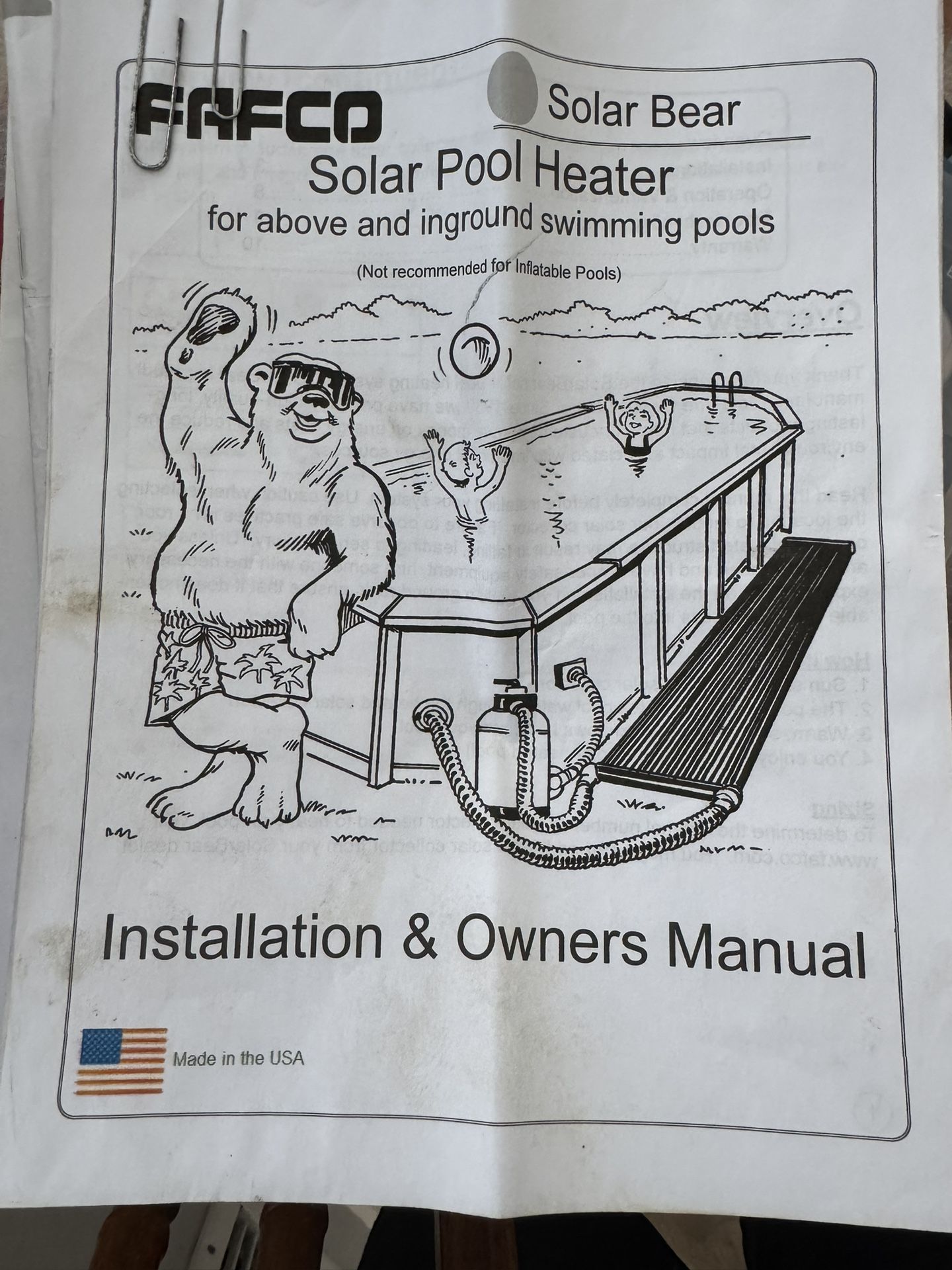 Fafco Solar Beat Pool heater