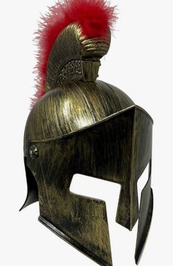 Spartan Warrior Costume Helmet with Red Plume