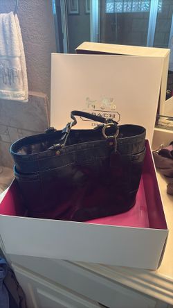 Coach Black Patent Leather Purse