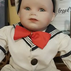 Vintage Porcelain Salior Doll