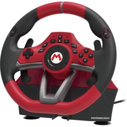 Hori Mario Kart Racing Pro Deluxe wheel and accompanying pedals for Nintendo Switch 