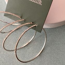 Silver Hoop Earrings 