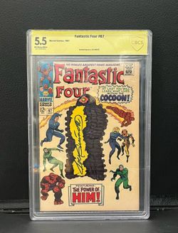 CBCS 5.5 1967 Fantastic Four #67 1st App of “HIM” Signed By Joe Sinnott Marvel *5944